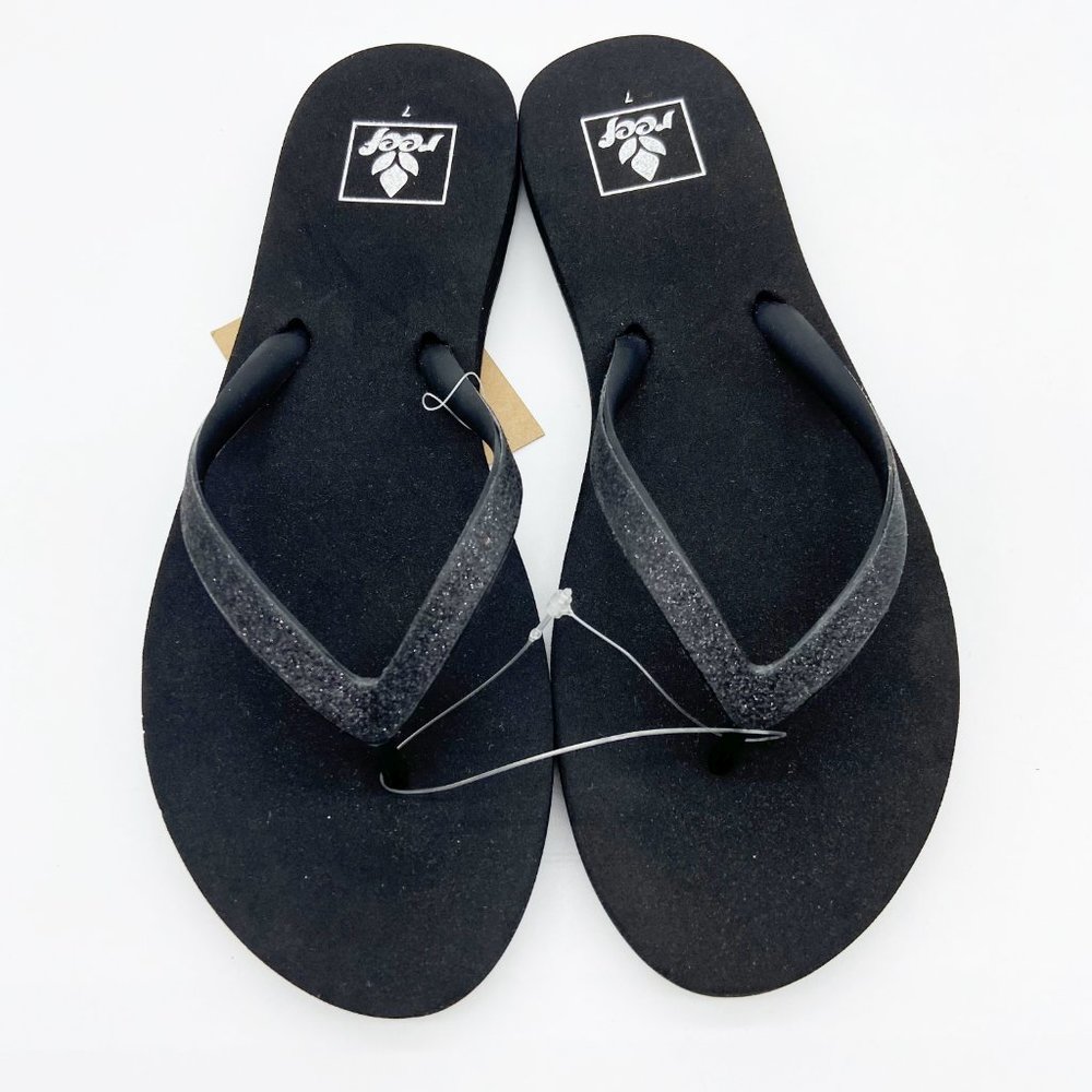 Reef Womens Black Stargazer Flip Flop Sandals Size 5, 10, 11 - Picture 7 of 10